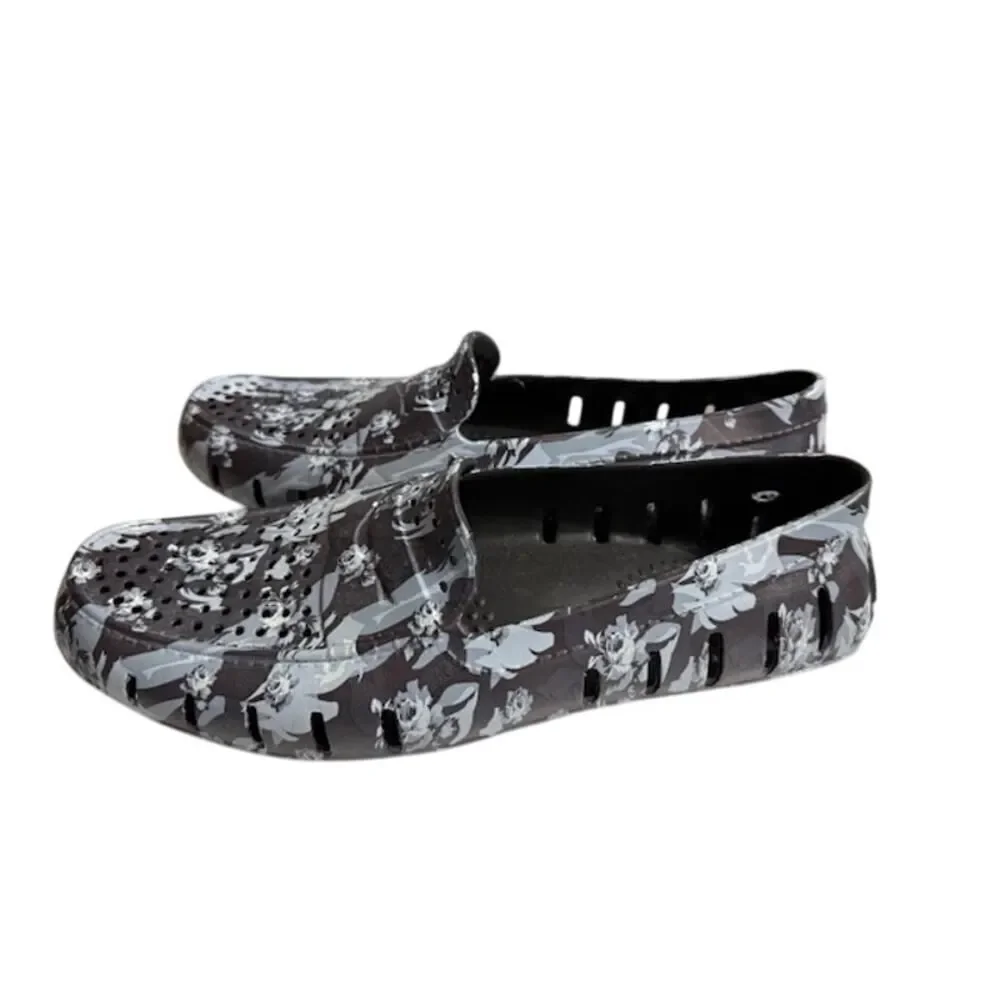 Floafers Country Club Driver Blue Floral Camo Mens Size 10 Casual Slip On Shoes